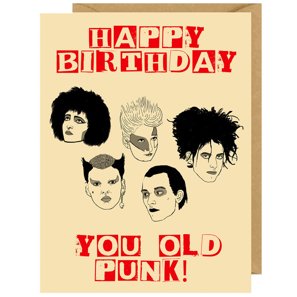 Happy Birthday You Old Punk - Birthday Card