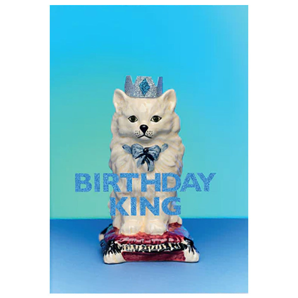 Ornament Art Greetings Card - Birthday King Cat