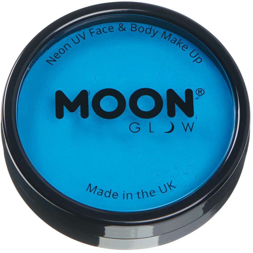 Moon Neon UV Pro Face Paint Cake Pot - Blue