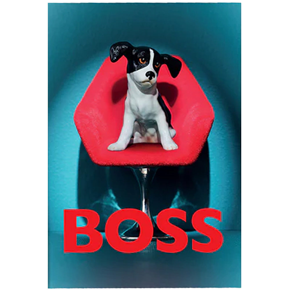 Ornament Art Greetings Card - Boss Dog