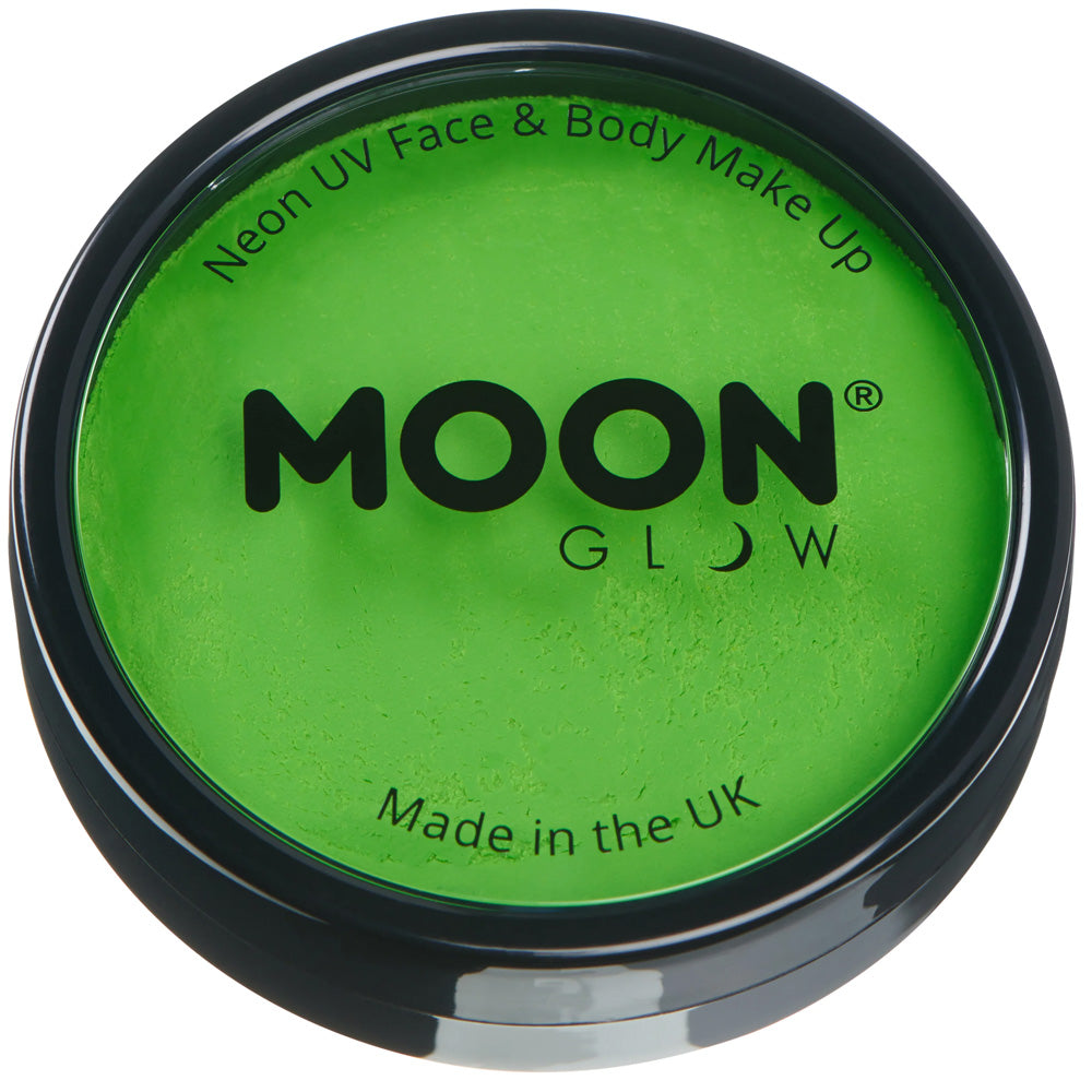 Moon Neon UV Pro Face Paint Cake Pot - Green