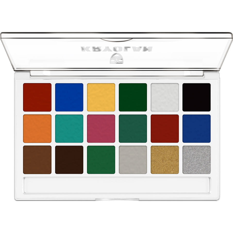 Kryolan Body Illustration Make-up Colour Set (18 Colours) - Bright