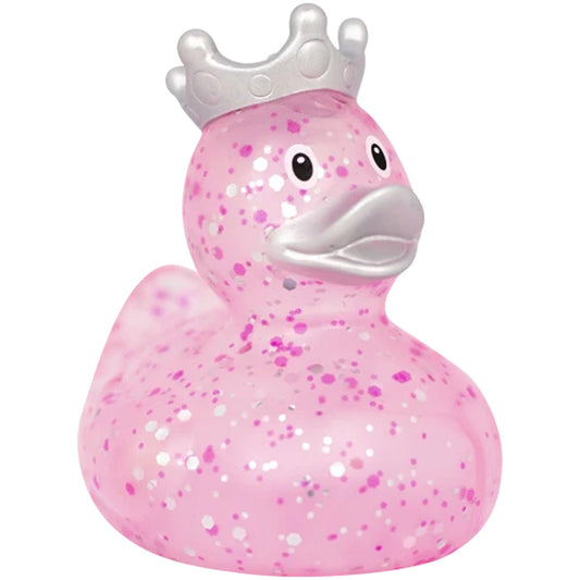Pink Glitter Duck With Silver Crown (Lilalu #2379)