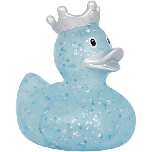 Blue Glitter Duck With Silver Crown (Lilalu #2380)