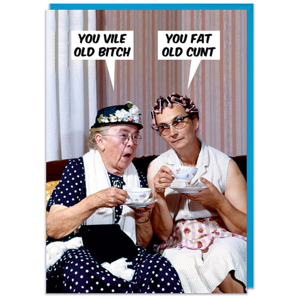 You Vile Old B*tch - Greetings Card