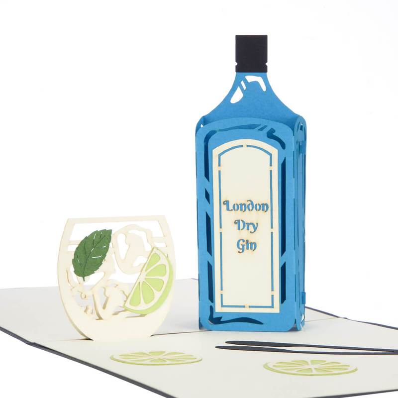 Gin Pop Up Card - Gay Greetings Card