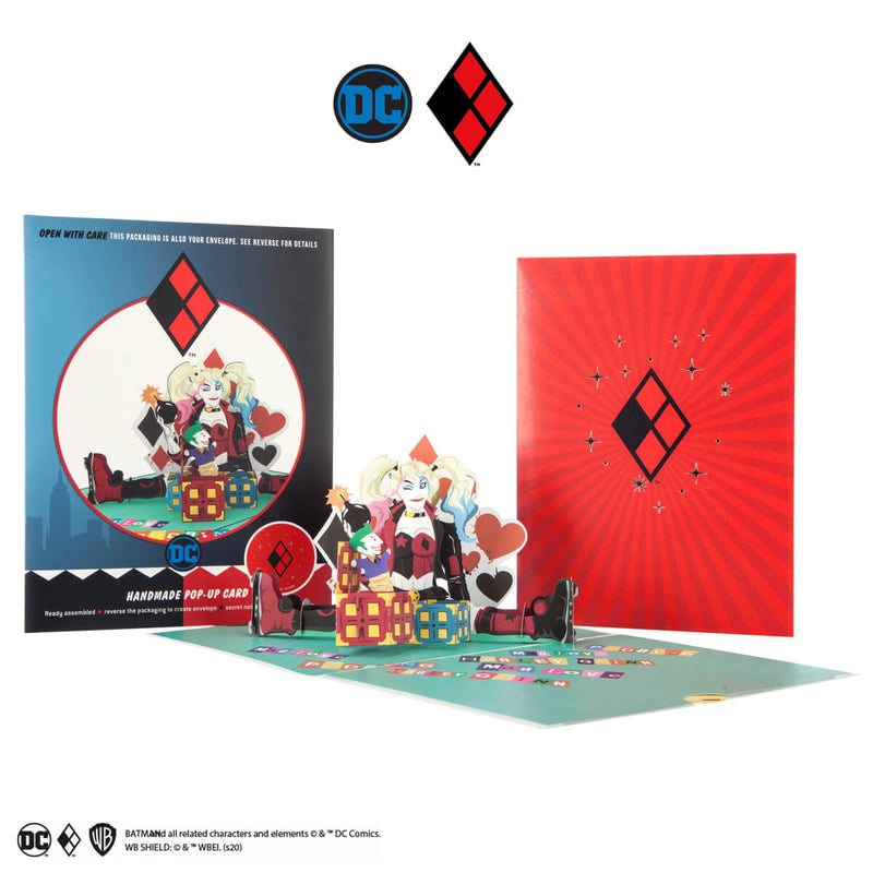 Harley Quinn Pop Up Card - Greetings Card