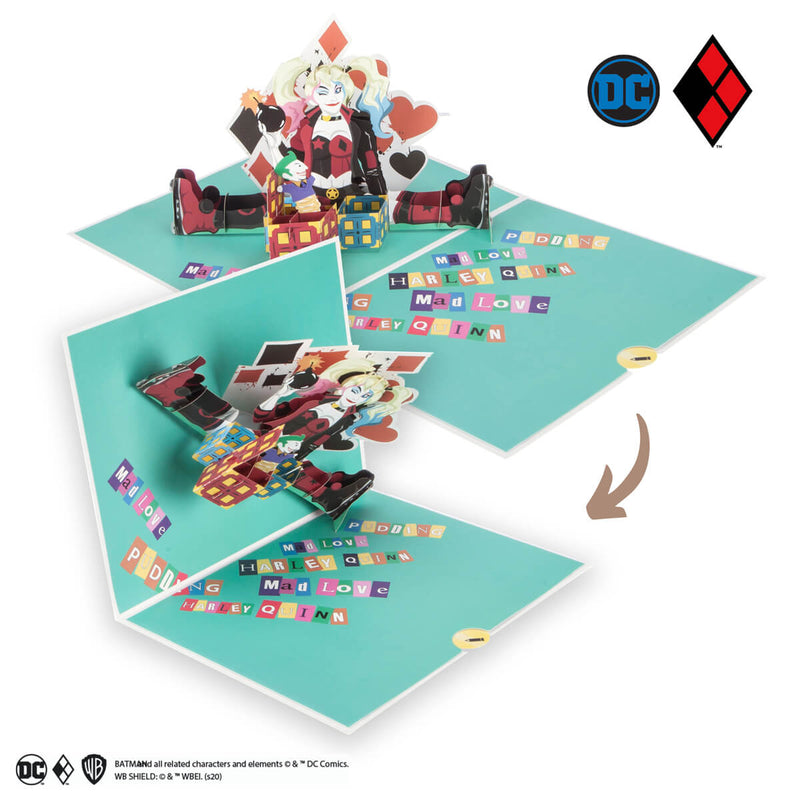 Harley Quinn Pop Up Card - Greetings Card