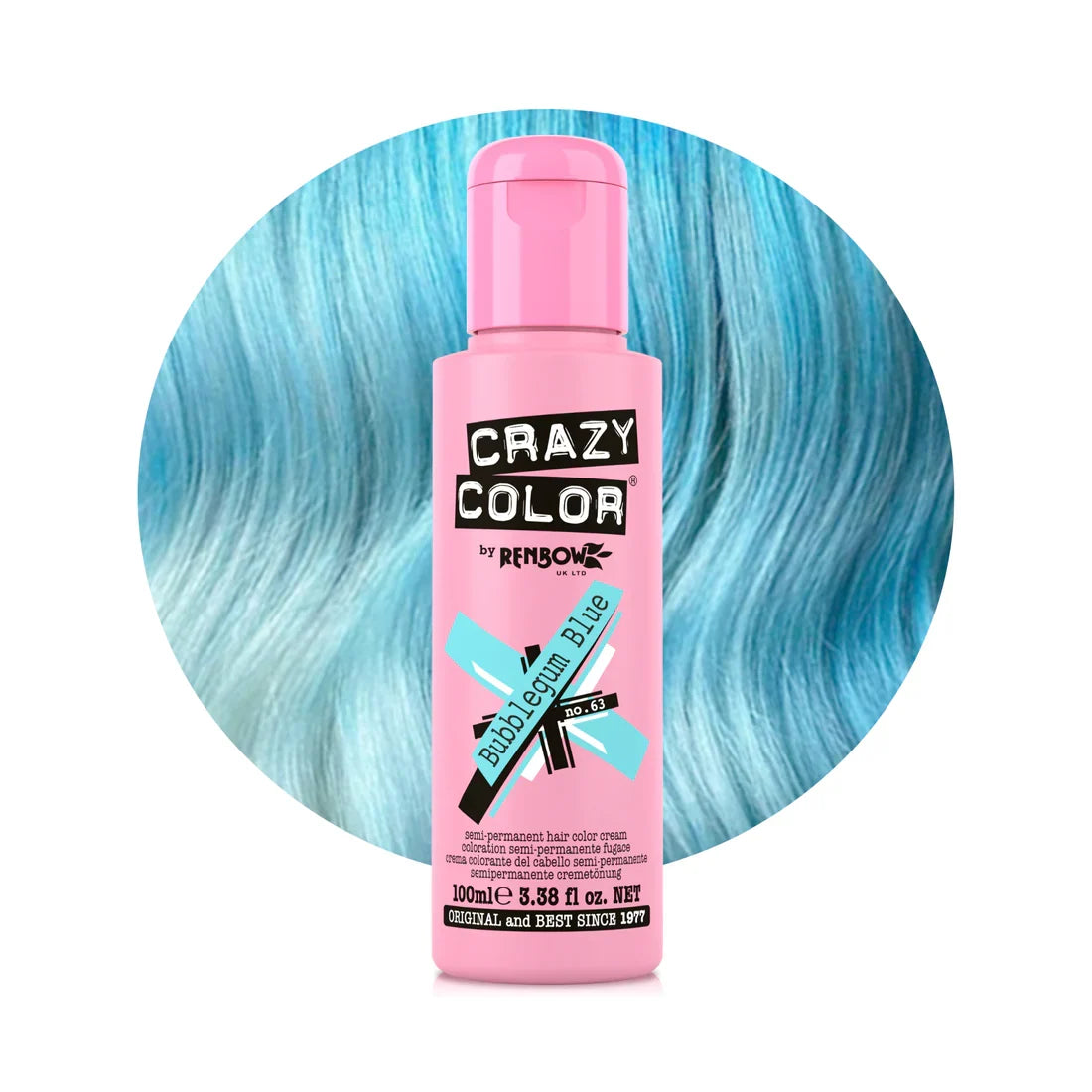 Crazy Color Hair Dye - Bubblegum Blue