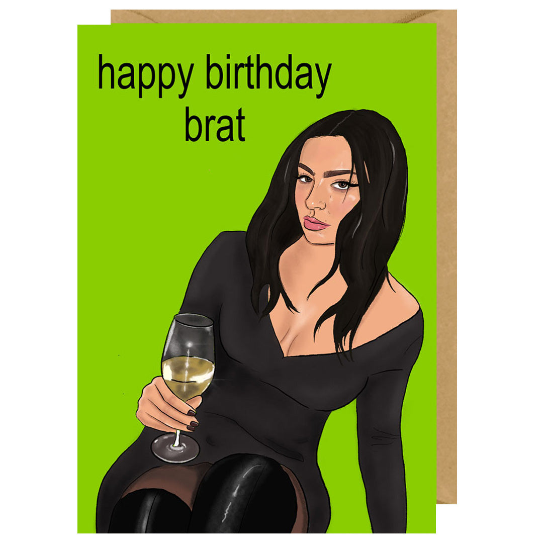 Charlie XCX - Happy Birthday Brat Birthday Card