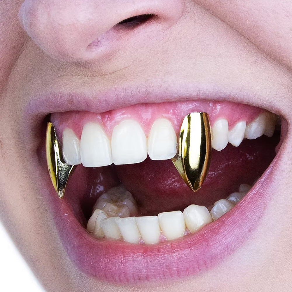 Scarecrow Classic Glam Metallic Fangs - Gold