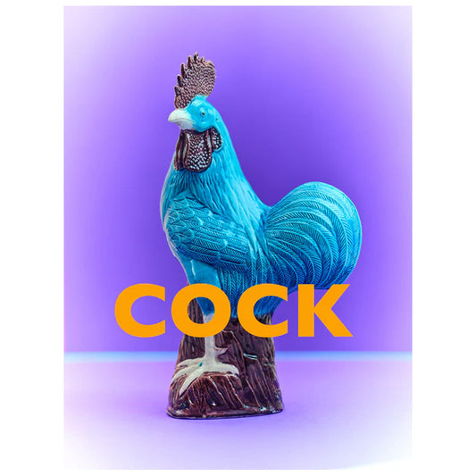 Ornament Art Greetings Card - Cock
