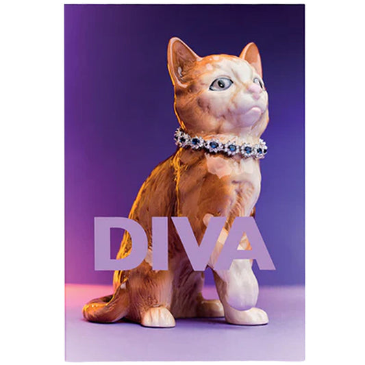 Ornament Art Greetings Card - Diva Cat
