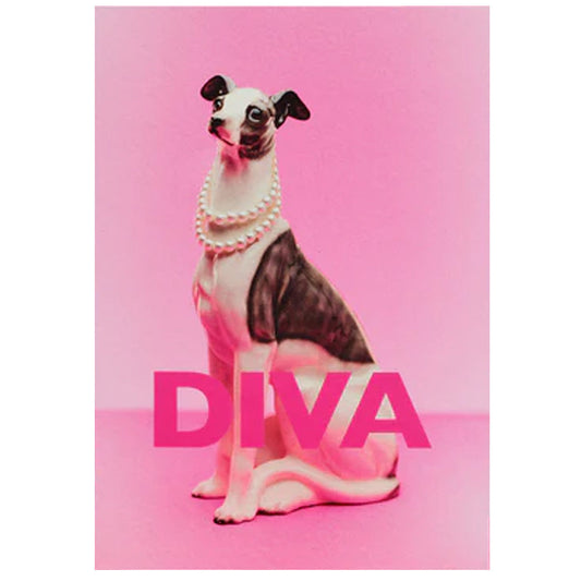 Ornament Art Greetings Card - Diva Dog
