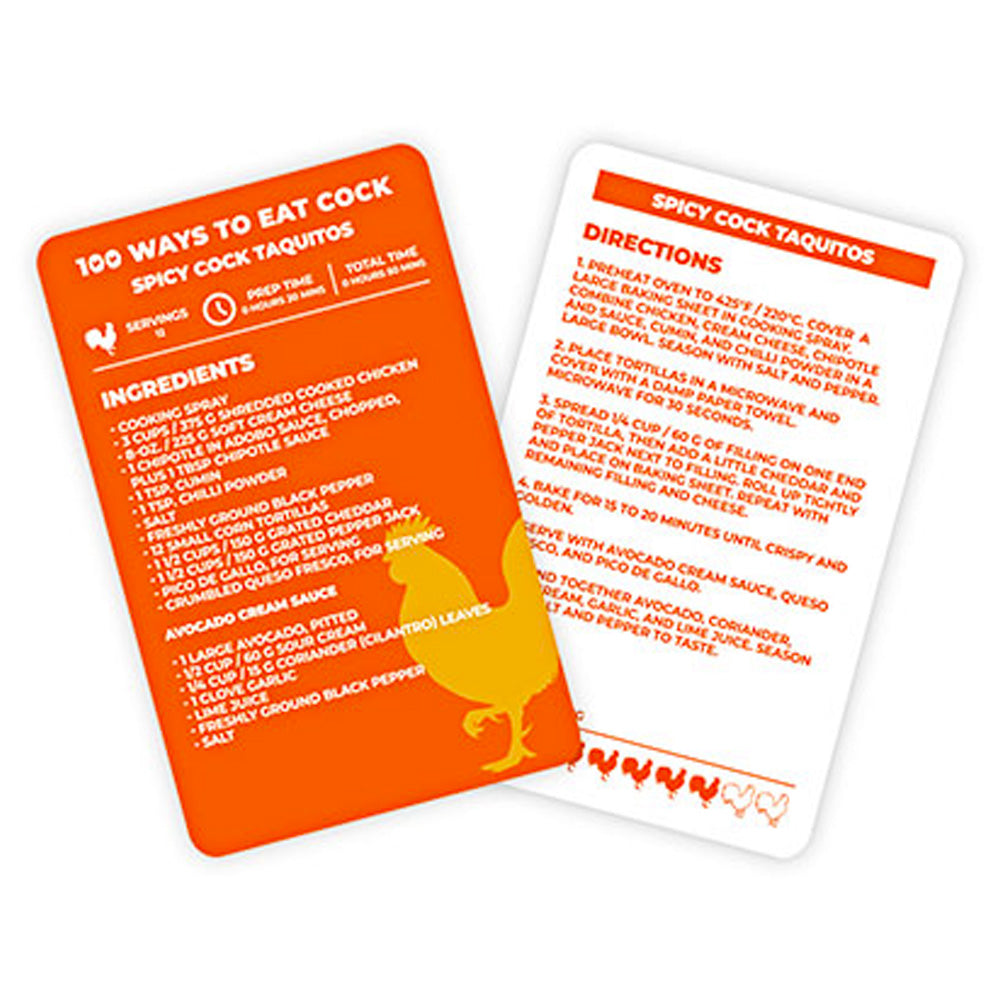 100 Ways to Eat Cock Cards