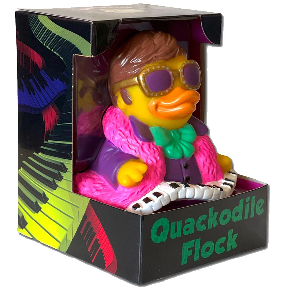 CelebriDucks - Elton John / Quackadile Flock Boxed Rubber Duck