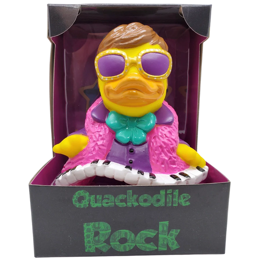 CelebriDucks - Elton John / Quackadile Flock Boxed Rubber Duck