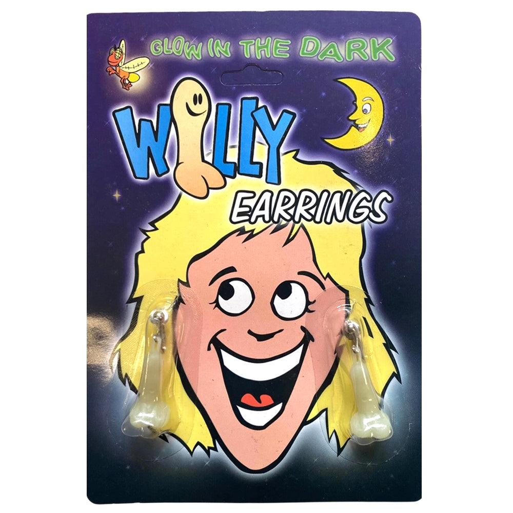 Glow In The Dark Willy Earrings