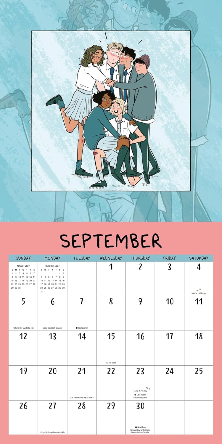 Alice Oseman - The Heartstopper 2027 Calendar with Bonus Poster