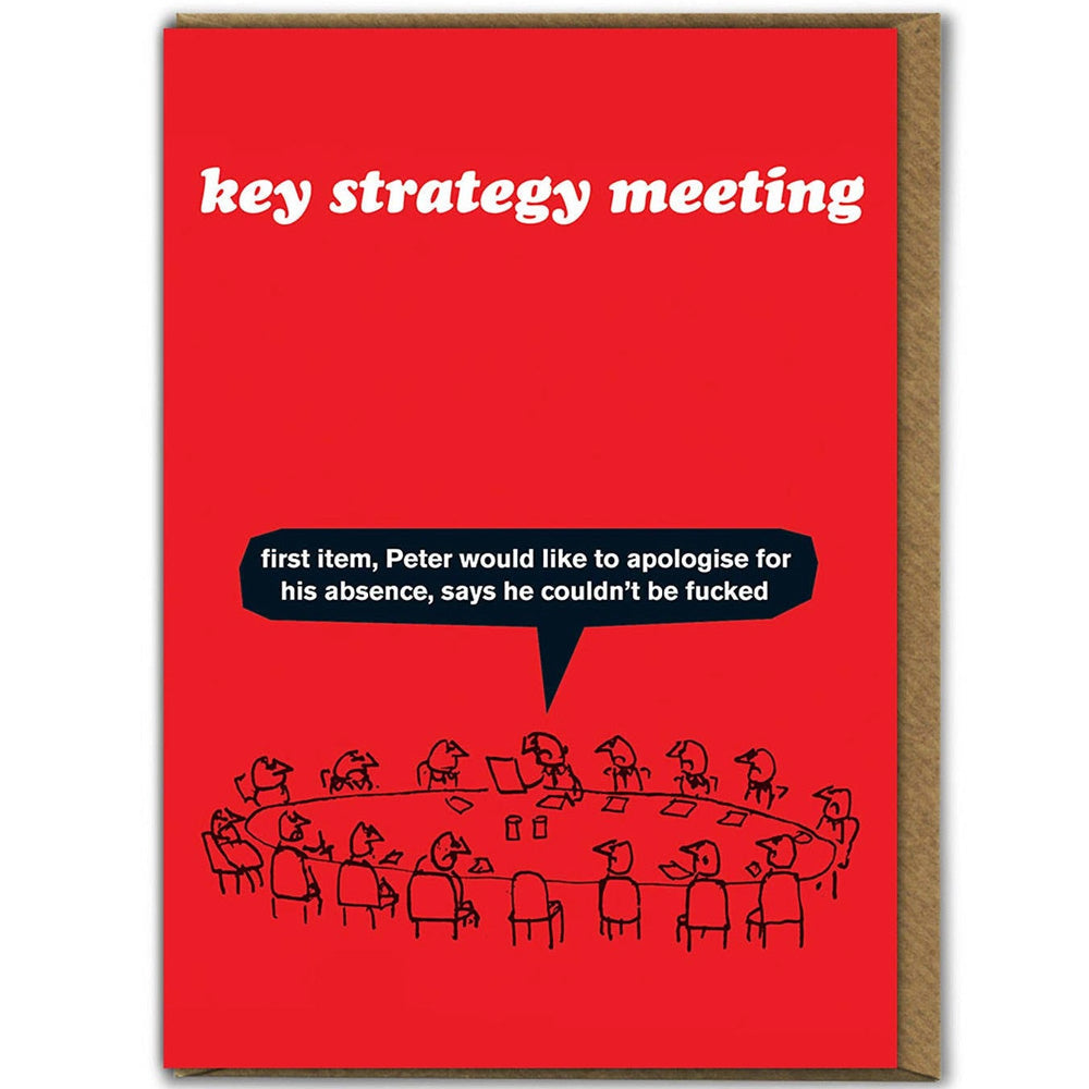 Modern Toss Birthday Card - Key Strategy Meeting