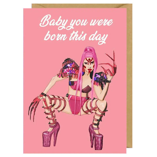 Lady Gaga - Baby You Were Born This Day Birthday Card