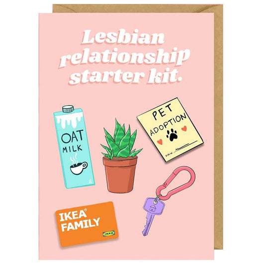 Lesbian Relationship Starter Kit - Greetings Card