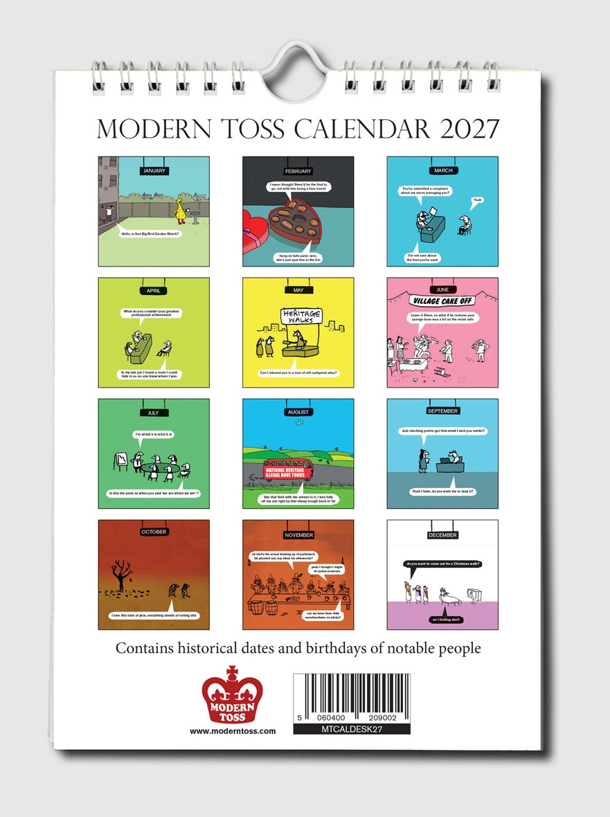 Modern Toss 2027 Desk Calendar
