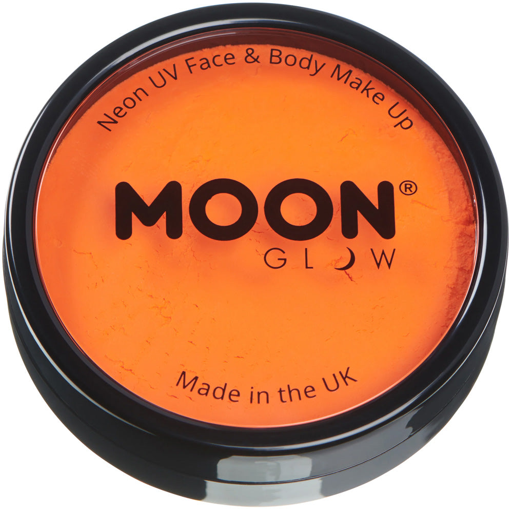 Moon Neon UV Pro Face Paint Cake Pot - Orange