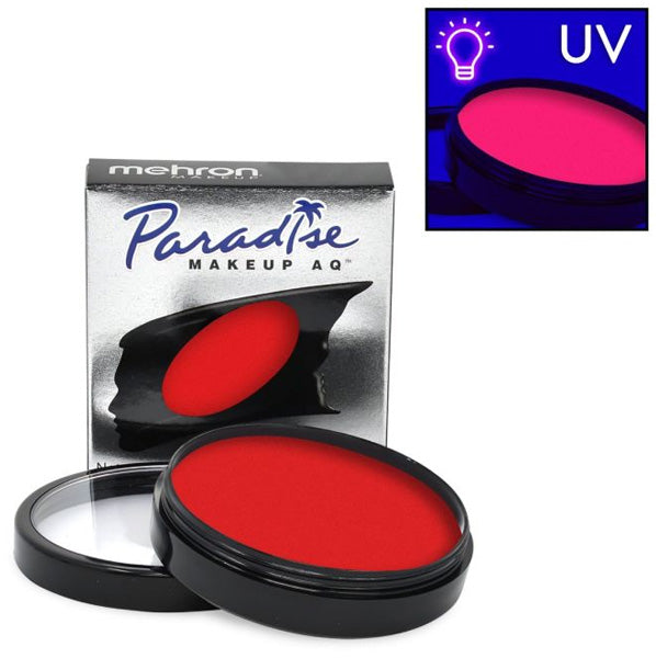 Mehron Paradise AQ FX - UV Vulcan (Neon Red) 1.4oz Pro Size