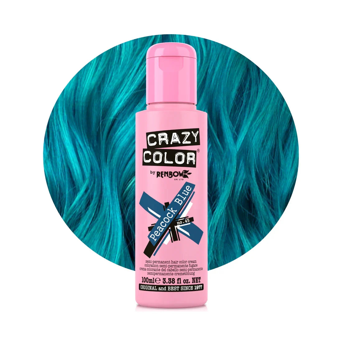 Crazy Color Hair Dye - Peacock Blue