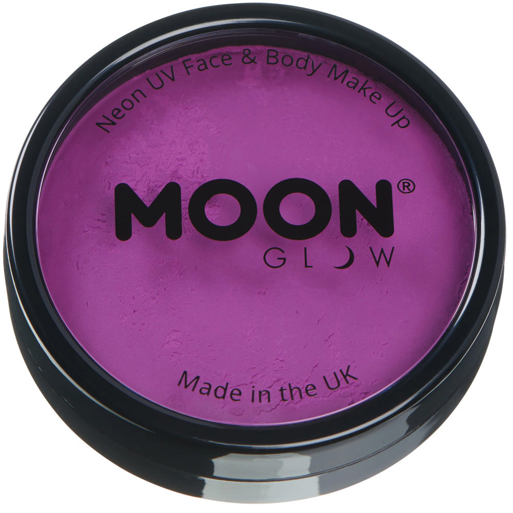 Moon Neon UV Pro Face Paint Cake Pot - Purple