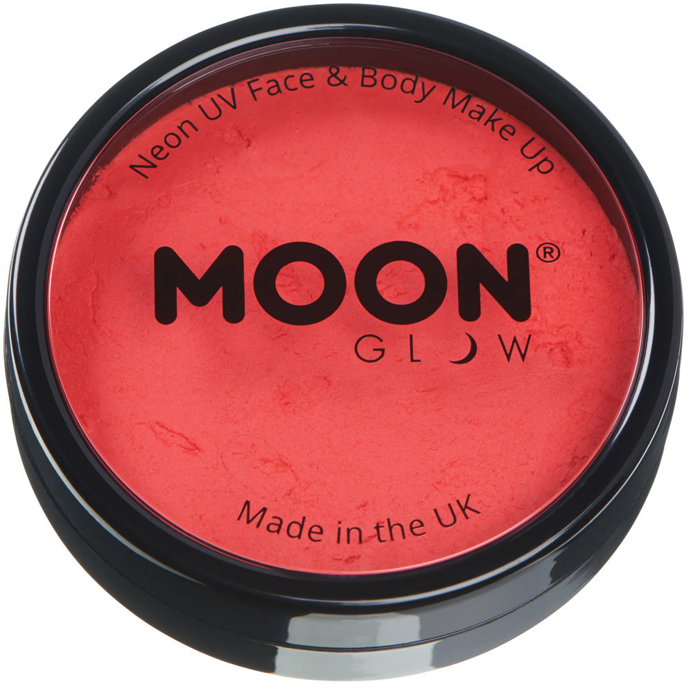 Moon Neon UV Pro Face Paint Cake Pot - Red