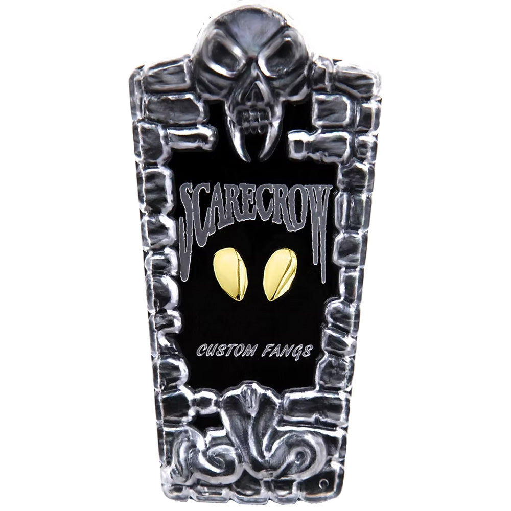 Scarecrow Small Deluxe Glam Metallic Fangs - Gold