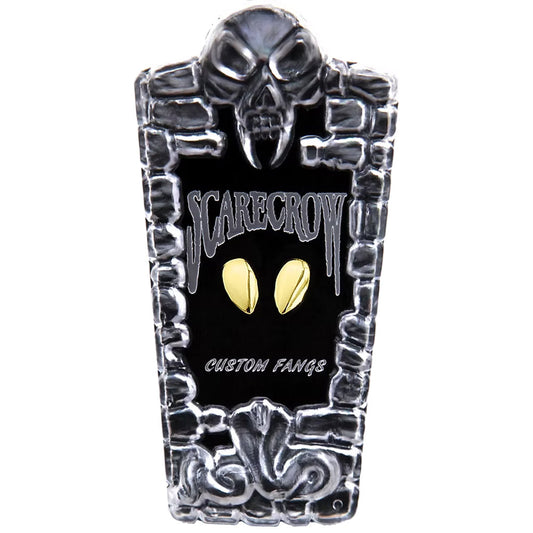 Scarecrow Small Deluxe Glam Metallic Fangs - Gold