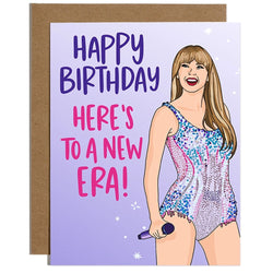 Image of Happy Birthday Here's To A New Era (Taylor Swift) - Birthday Card