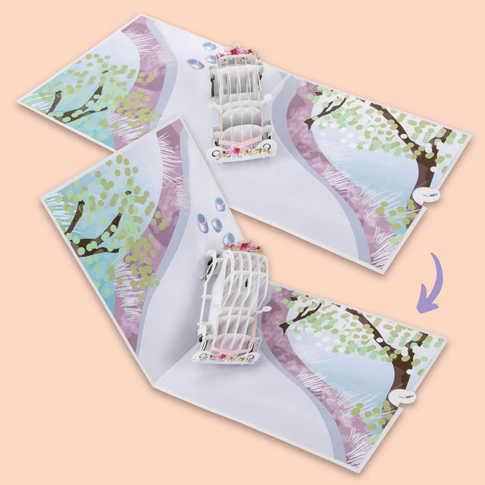 Wedding Car Pop Up Card - Greetings Card