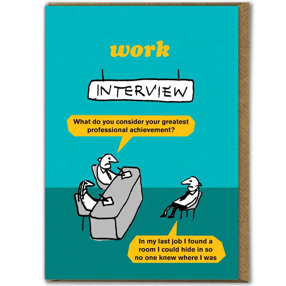 Modern Toss Birthday Card - Work Interview