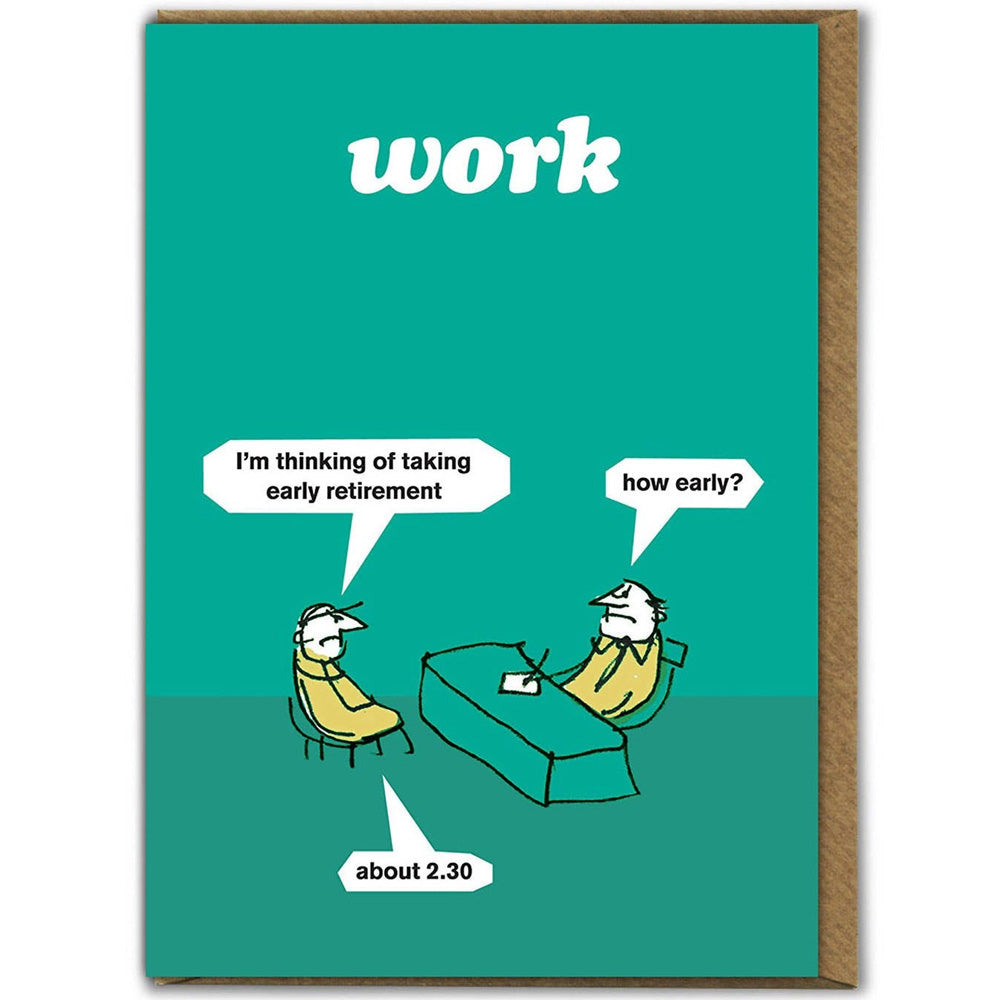 Modern Toss Birthday Card - Work Retirement