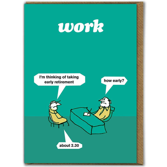 Modern Toss Birthday Card - Work Retirement